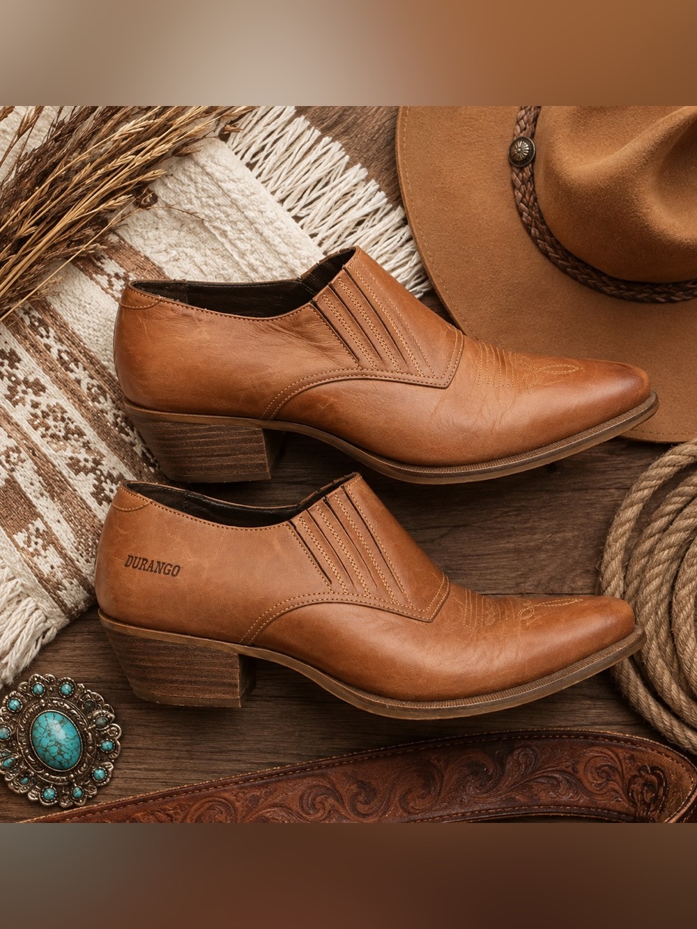 Vintage Durango Western Slip-On Ankle Booties (“Shooties”) – Women’s Size 9